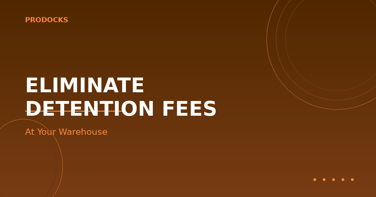 Trucks waiting at warehouse dock doors incurring detention fees